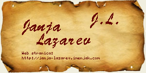 Janja Lazarev vizit kartica